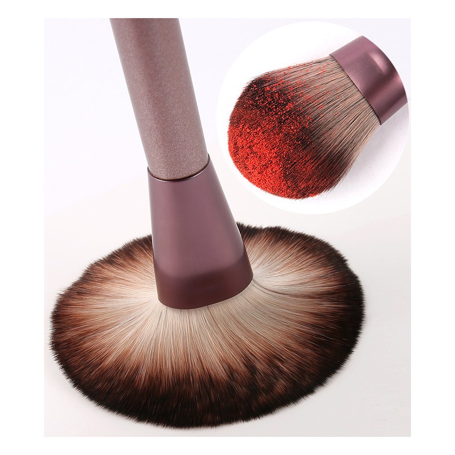 Bộ 12 cọ trang điểm cao cấp màu tím kèm bao da PU