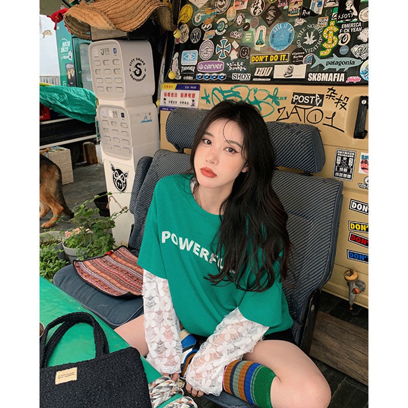 Áo Sơ Mi Phối Ren Thiết Kế Mới Thời Trang Mùa Hè 2022 Dành Cho Nữ