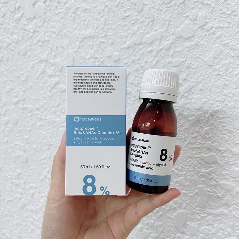 Md:ceuticals Beta &amp; AHAs Complex 8% Pre-Peel Giúp Kiểm Soát Bã Nhờn &amp; Tình Trạng Mụn Kích Ứng Trên Nền Da Nhạy Cảm