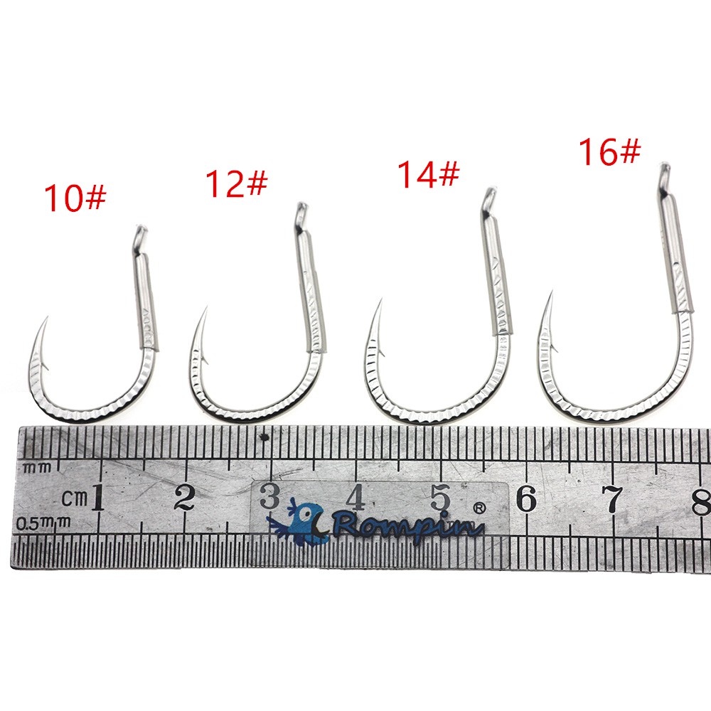 Bộ 5 móc câu cá họa tiết khắc vân sừng kỳ lân siêu mạnh cỡ lớn phong cách Trung Quốc