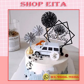 2 set chong chóng trang trí bánh kem, trang trí bánh sinh nhật
