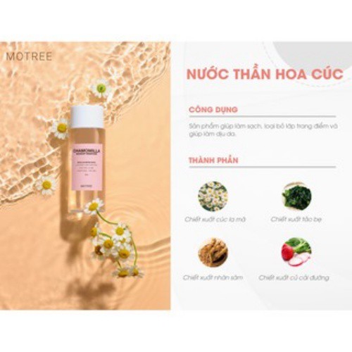 [Chính hãng Motree] Nước Thần Hoa Cúc Motree - nước tẩy trang làm sạch sâu, tẩy trang dịu nhẹ hoa cúc | BigBuy360 - bigbuy360.vn