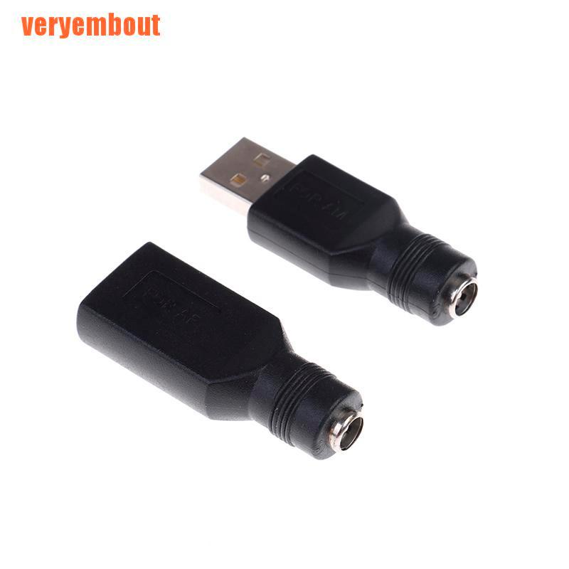 Đầu Chuyển Đổi 5v 5.5x2.1mm Dc Usb 2.0 Cho Laptop