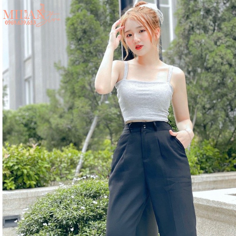 Quần Tây Học Sinh Sinh Viên, Dáng Cơ bản Lưng Cao Ngang Rốn, Vải Tuyết Mưa cao cấp có Bigsize 85KG