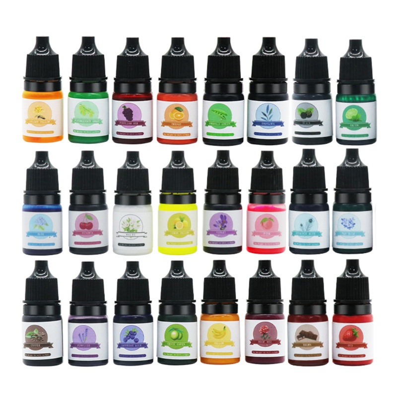 Set 24 Màu Sắc Tươi Sáng Không Mùi Epoxy Resin UV Thủ Công