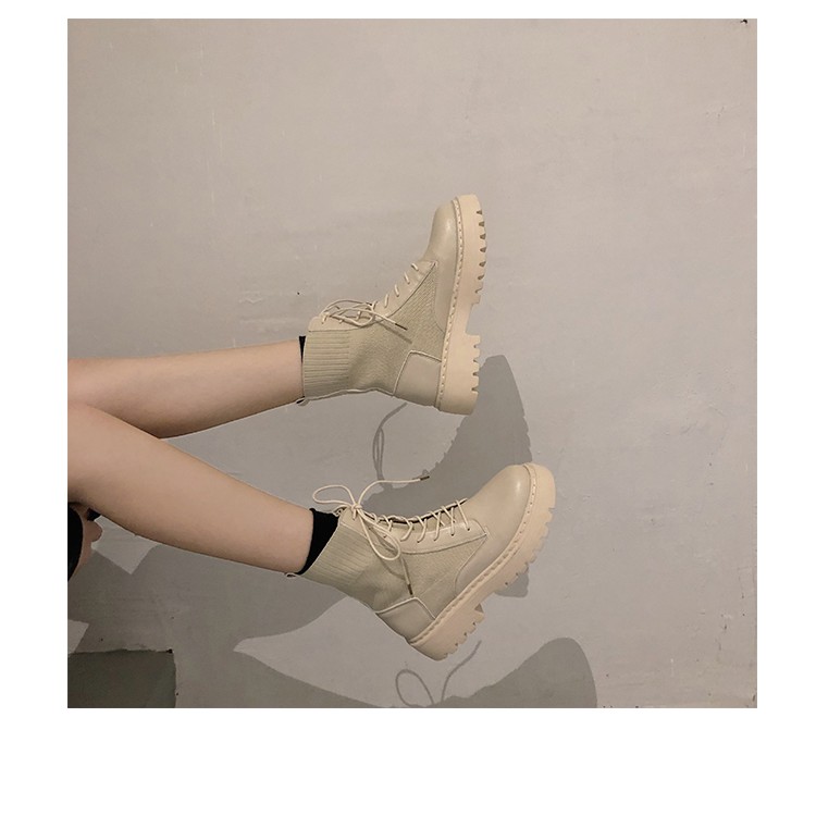 Boots da nữ basic phối chun