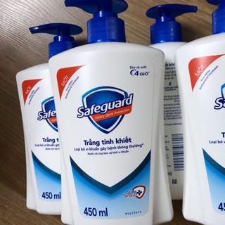 Combo 2 Chai Nước Rửa Tay Safeguard Trắng Tinh Khiết Bảo Vệ Khỏi Vi Khuẩn 225ml