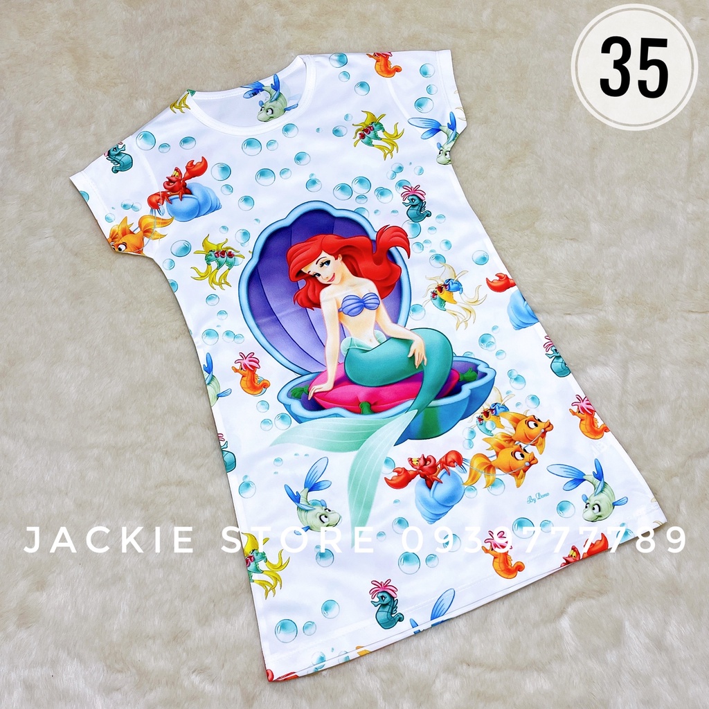 Đầm công chúa tiên cá có tay cho bé gái