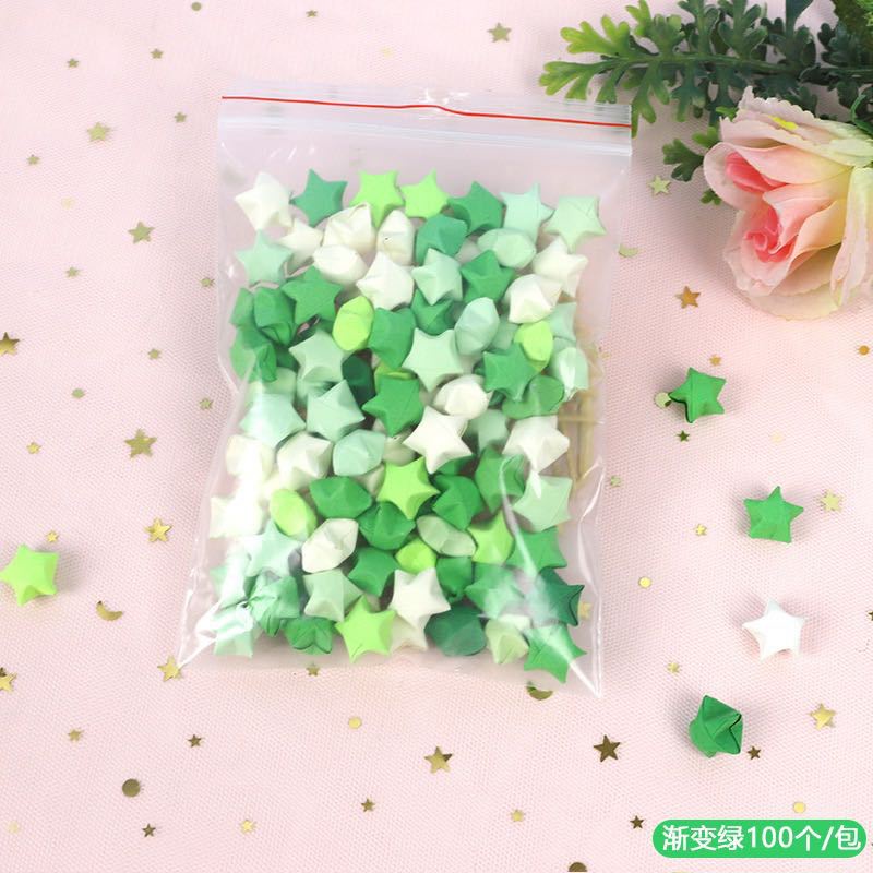 540 tờ giấy gấp sao nhiều màu loại đẹp, sao giấy gấp sắn