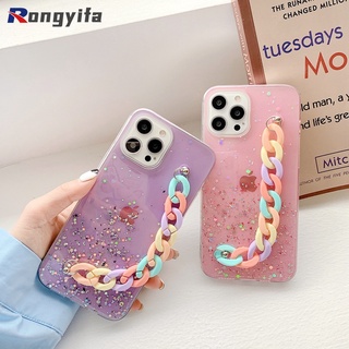 Ốp điện thoại TPU dẻo trong suốt kim tuyến có dây đeo cho Samsung Galaxy Note 10 S10 Lite S9 S8 Plus 9 8 A20E 2020