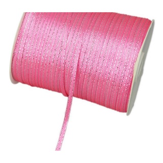 Ruy băng satin lụa 3mm viền kim tuyến bạc 2 biên