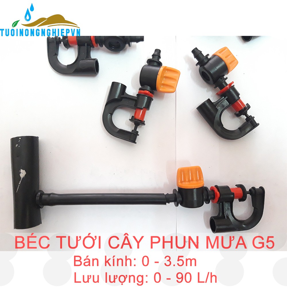 Béc tưới phun mưa cục bộ G5 điều chỉnh bán kính lưu lượng