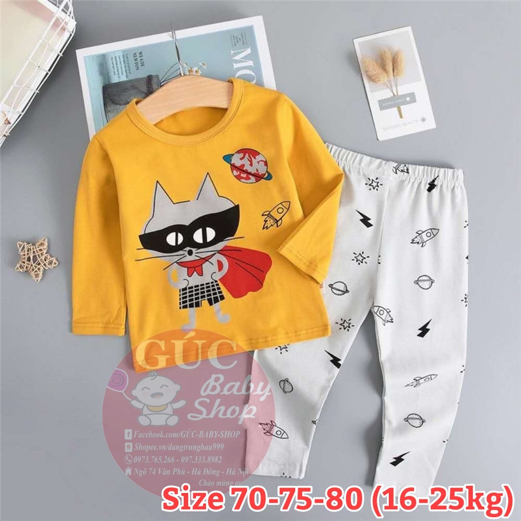 💥MỚI💥[120-140]Bộ cotton xuất Hàn loại 1 mẫu mới nhất 2021 thun dài tay Quảng Châu