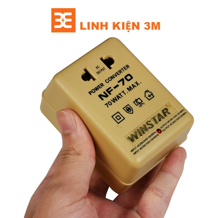 Bộ Chuyển Đổi Điện Winstar NF-70 220VAC⇆110VAC 70W