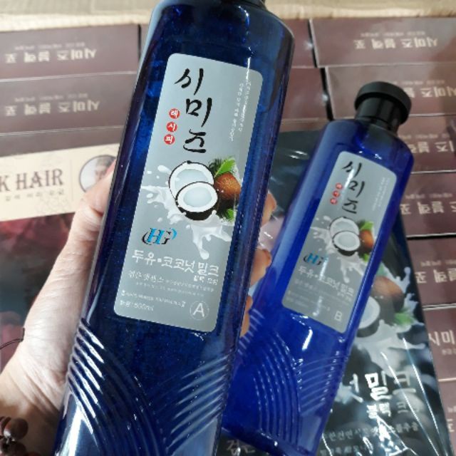 CẶP NHUỘM ĐEN PHỦ BẠC MÙI CAFE 500ML×2