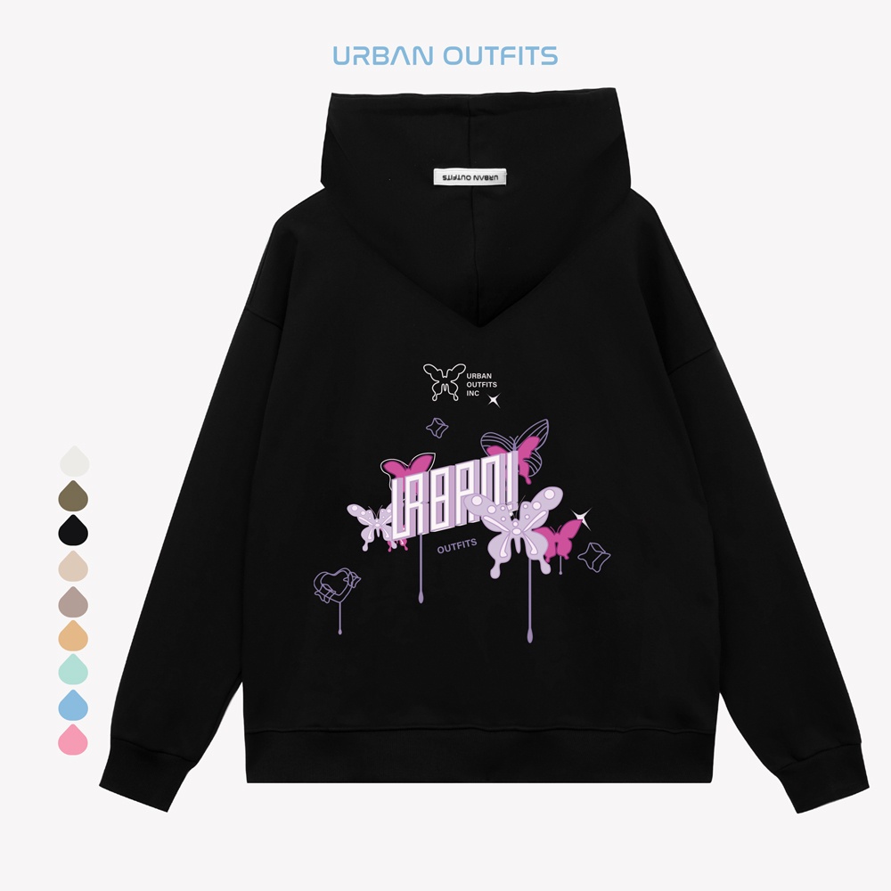 Áo Hoodie Form Rộng URBAN OUTFITS Kiểu In Hình HOO115 ver 2.0 Thun Cotton Frech Terry 350GSM Local Brand