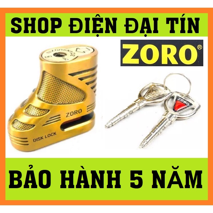 Khóa Đĩa Xe Máy Chống Trộm ZORO, Ổ Khoá Gắn Đĩa Xe (Chính Hãng)