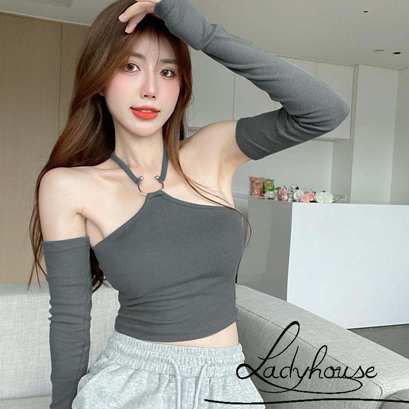 Ld-áo Croptop Hai Dây Không Tay Ôm Dáng Thời Trang Mùa Hè Dành Cho Nữ