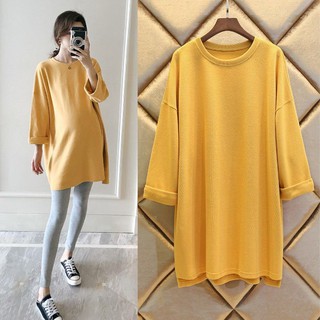 Áo sweater tay dài thời trang mùa thu cho mẹ bầu