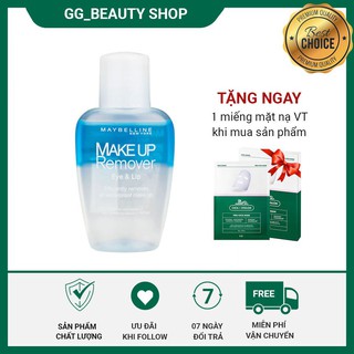 Nước Tẩy Trang Maybelline Make Up(40ml) nước tẩy trang dành cho vùng da nhạy cảm là mắt và môi- tặng mặt nạ VT Hàn Quốc