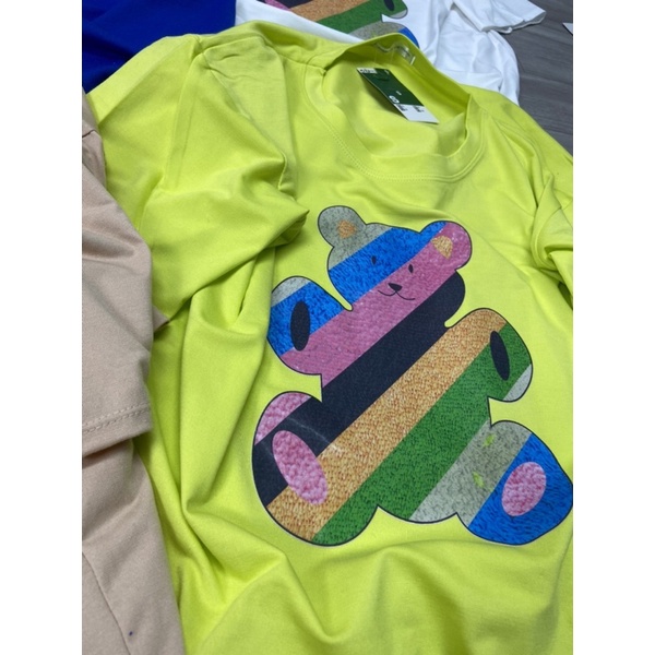 Áo phông cotton gấu dáng thụng tay lỡ form to rộng Áo thun nữ