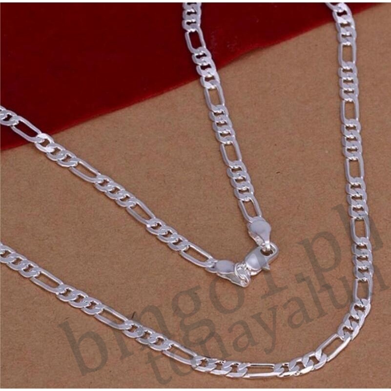 Dây chuyền bằng bạc 925 4mm kiểu dáng đơn giản hợp thời trang dành cho nam