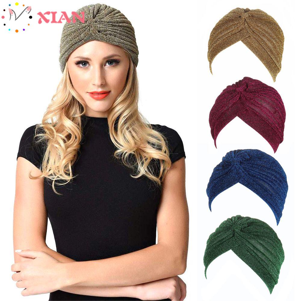 Mũ turban trùm đầu mềm mại co giãn nhiều màu phong cách Hồi Giáo dành cho nữ