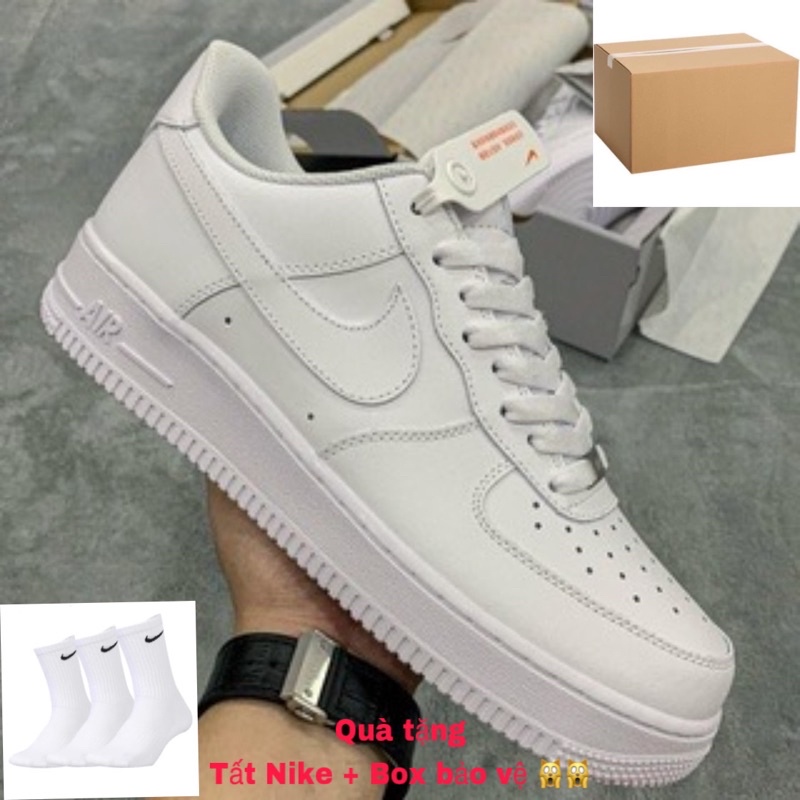 Giày Air Force 1 Trắng, AF1 Cổ Thấp Full Size Nam Nữ Rất Dễ Phối Đồ