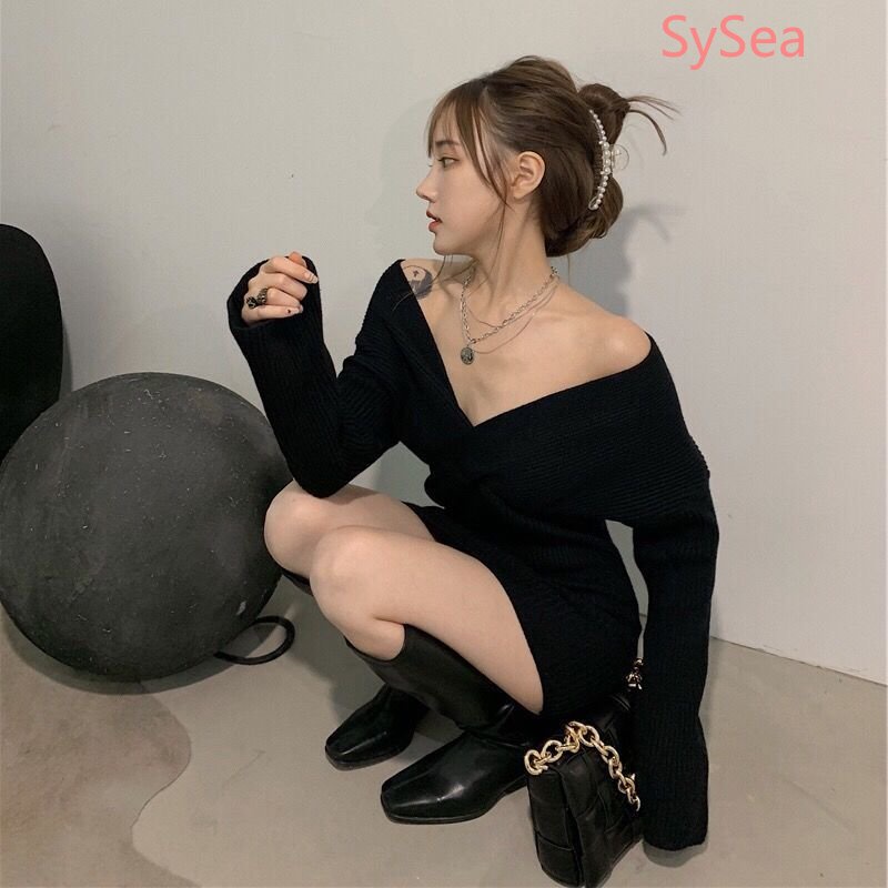 Đầm Dệt Kim Màu Sắc Thời Trang Mùa Thu Quyến Rũ Cho Nữ