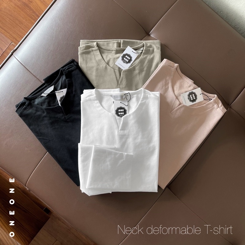 Áo thun cotton supima dài tay cổ V