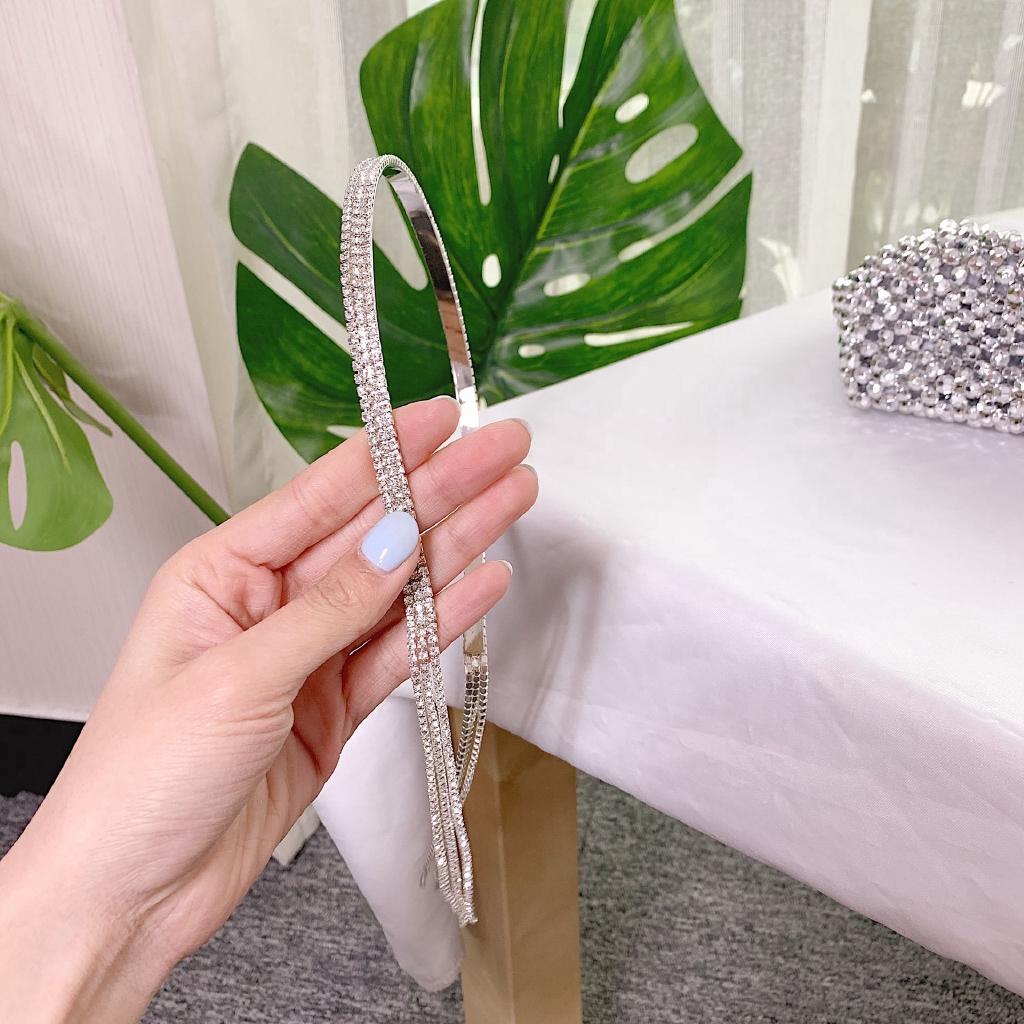 Đồ Cài Tóc Đính Đá Lấp Lánh Phối Tua Rua Xinh Xắn Cho Bé Gái