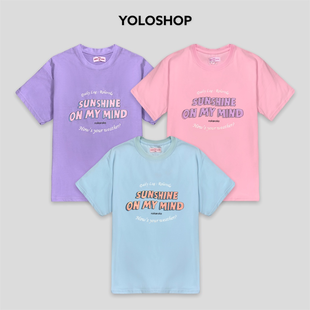 (Full Box) Áo Thun Cotton Unisex Form Rộng Tay Lỡ Oversize SUNSHINE