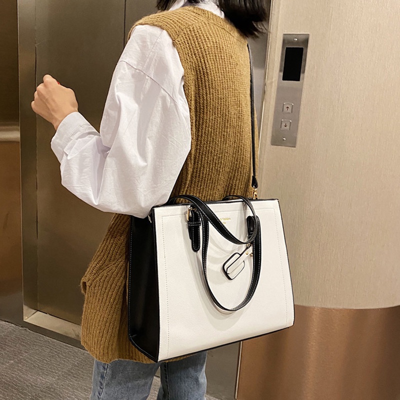 Túi xách tote công sở da đeo chéo nữ kiểu dáng hàn quốc sang chảnh, Túi công sở size to đựng vừa A4 M71