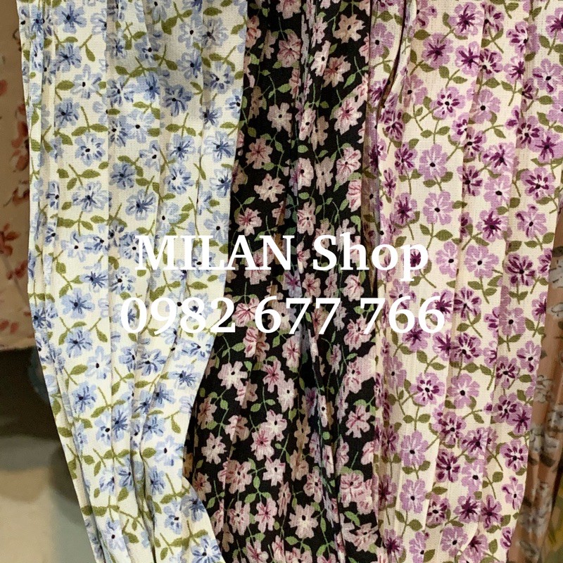 Chân váy xếp ly hoa dáng dài midi siêu xinh.