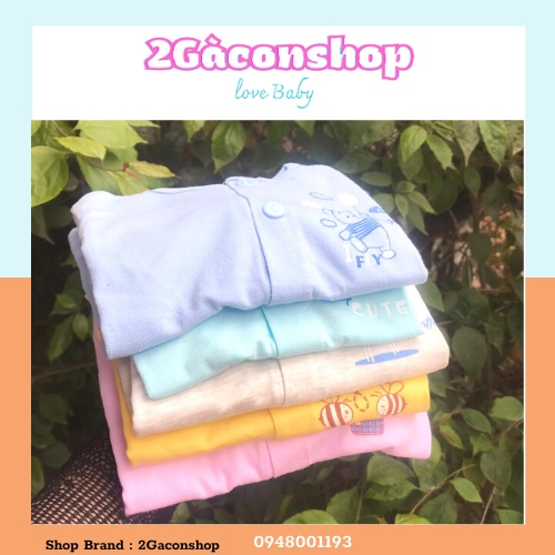 Bộ sơ sinh Thái Hà Thịnh cotton cho bé sơ sinh 3-7kg