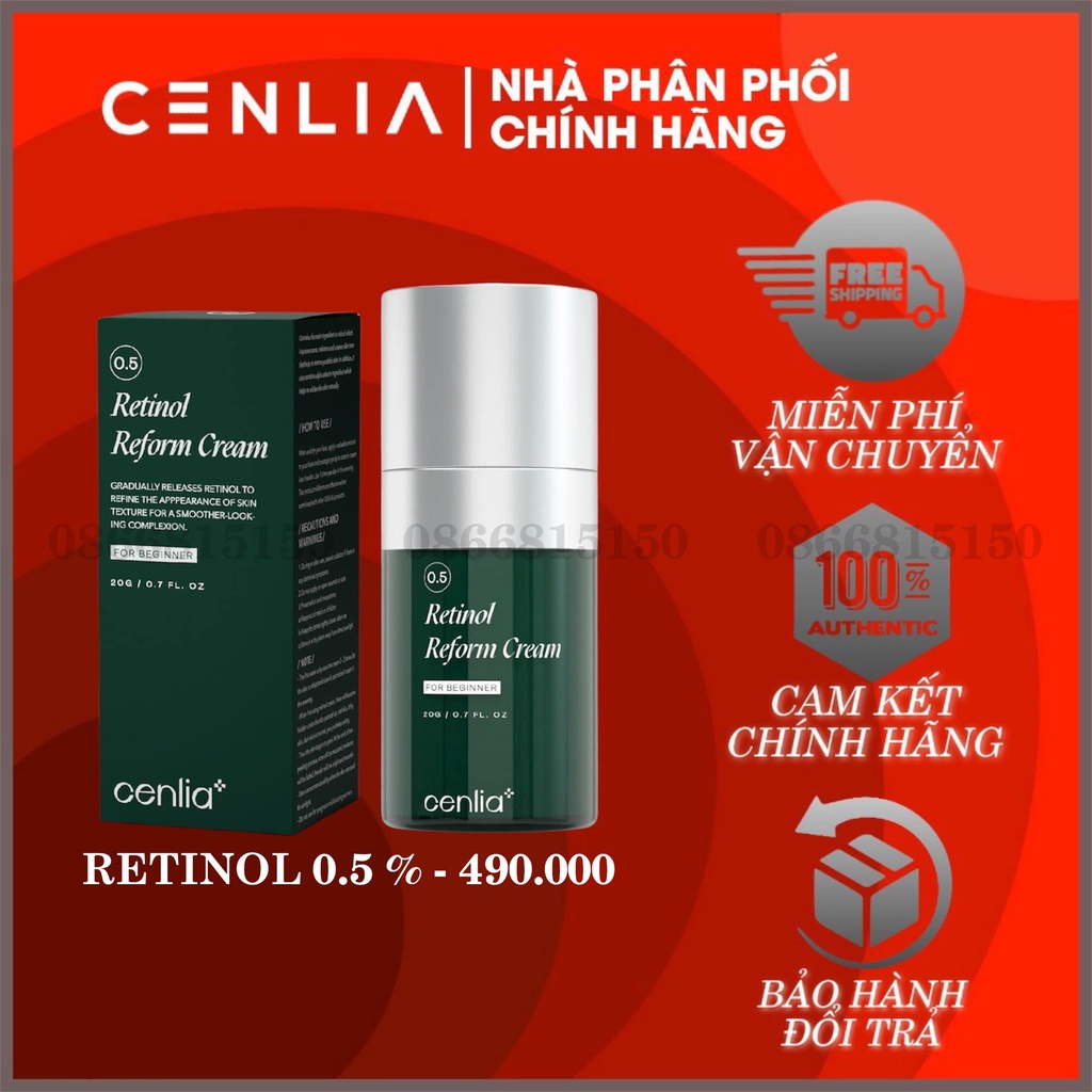 Retinol CENLIA [ CHÍNH HÃNG ] ngăn ngừa lão hoá, giúp da sáng mịn căng bóng, khắc phục thâm nám, mụn