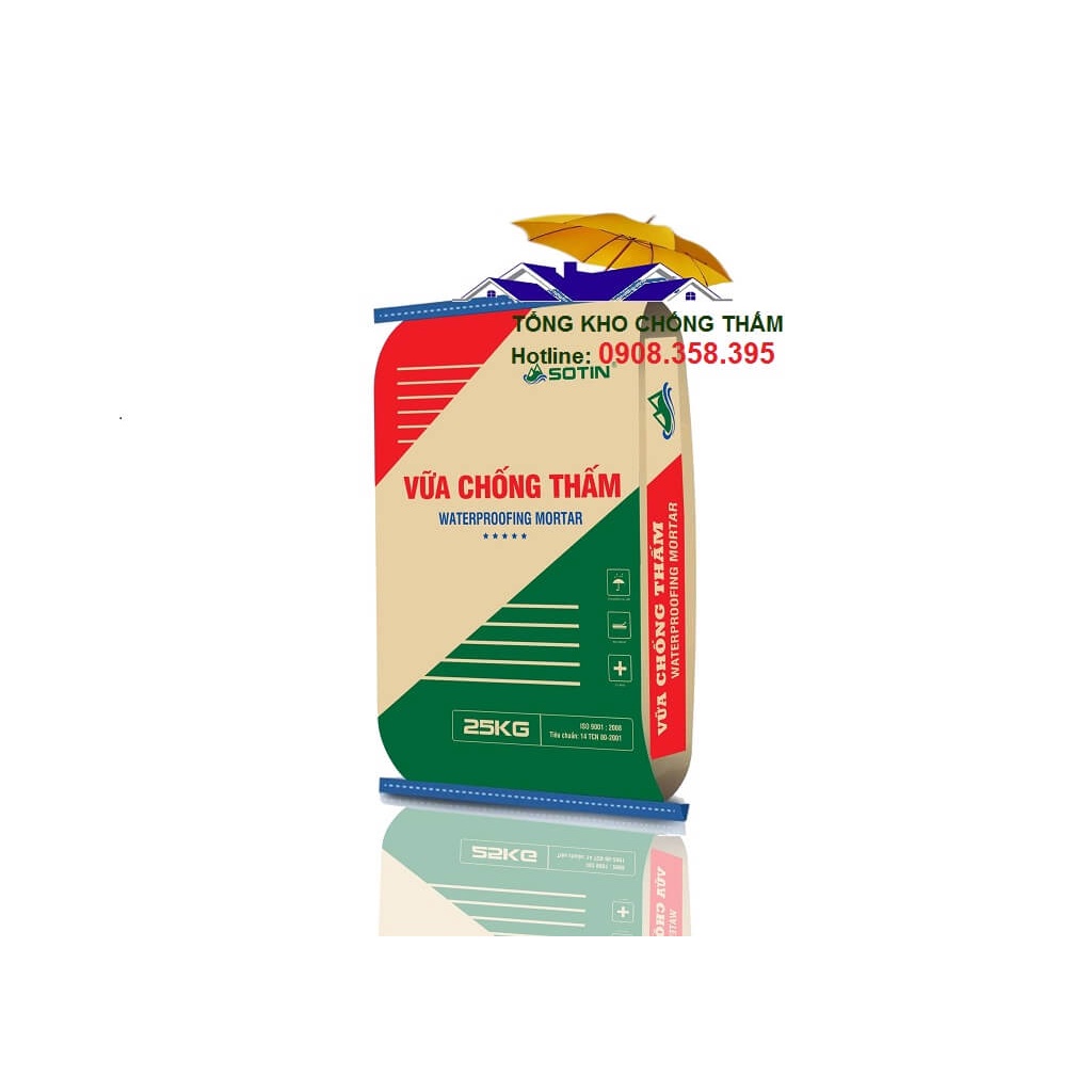 Vữa chống thấm SOTIN – gốc xi măng chống co ngót rạn nứt