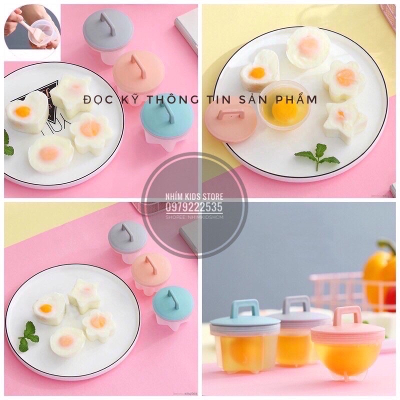 Bộ 4c Khuôn Hấp Trứng, Khuôn Hấp Bánh, Khuôn Làm Pudding, Thạch..Cho Bé Ăn Dặm