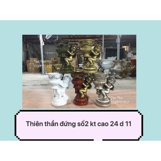 [Ảnh thật+video]Bình hoa composite, Lọ hoa dáng thiên thần [đứng số 2] (cắm hoa lụa, hoa sáp, đông đào ...)