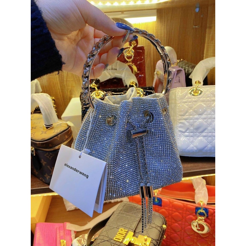 Túi rút Đá Cầm Tay Đeo Chéo Đeo Vai Sáng Lấp Lánh Hottrent Hàng Loại 1 có Hộp