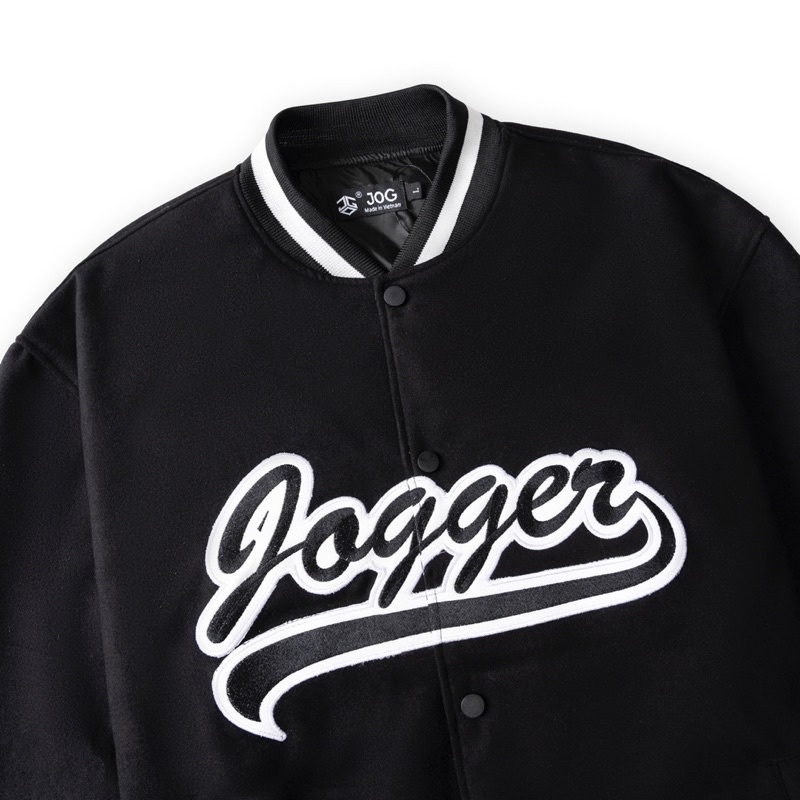 Áo khoác bomber varsity jacket JOGGER nỉ dạ bóng chày unisex nam nữ