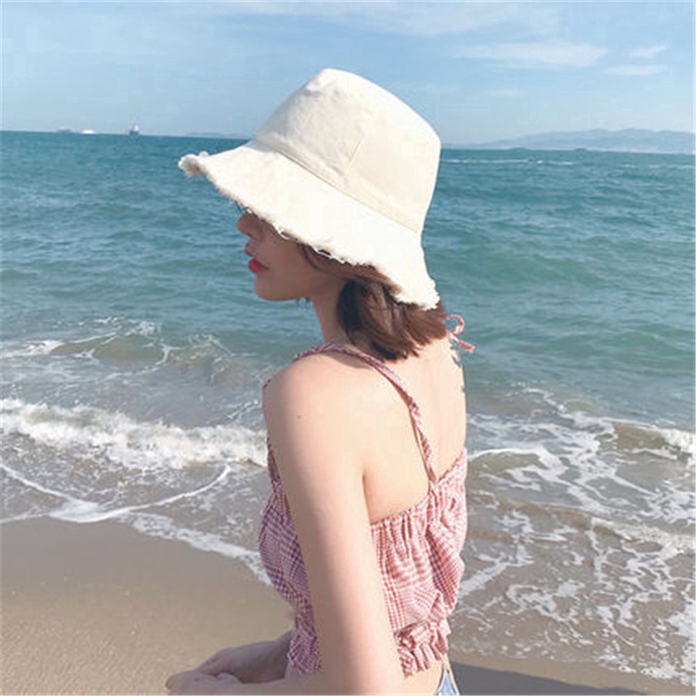 Nón Bucket chất Cotton thiết kế đơn giản hợp thời trang