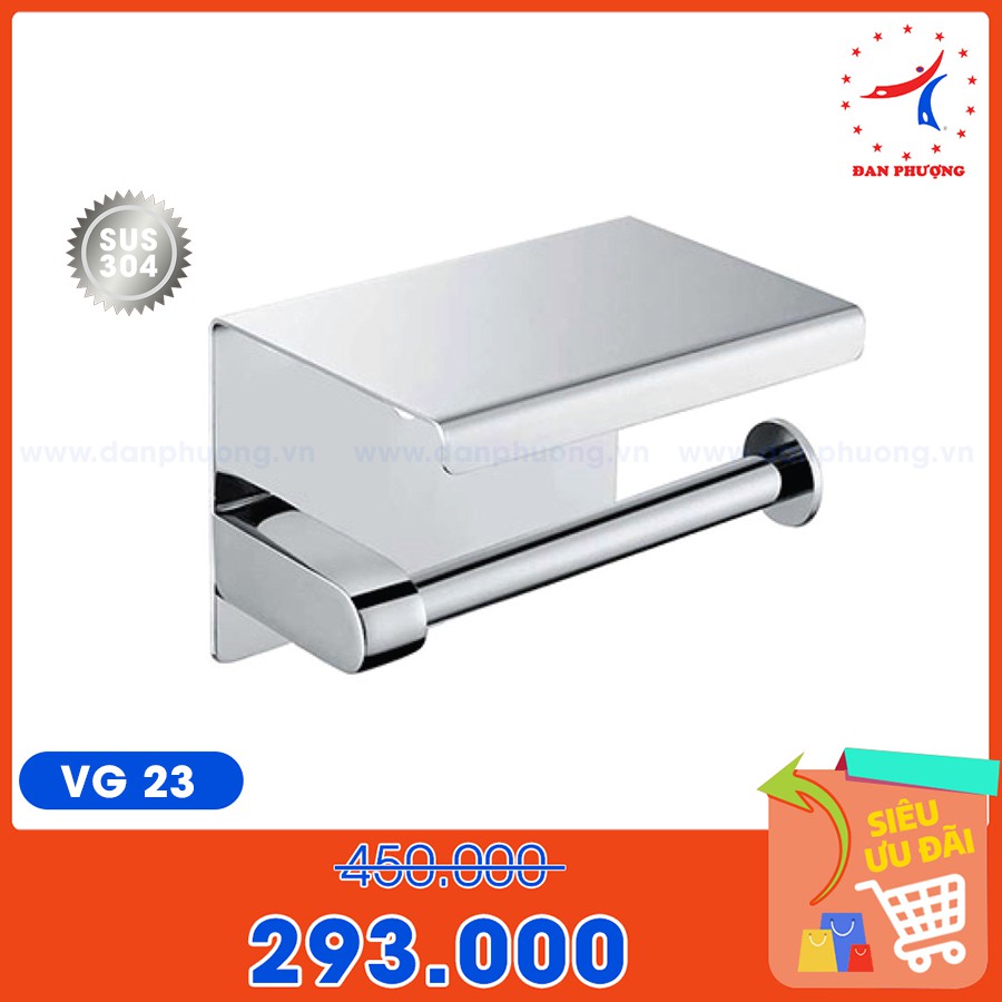 Lô giấy vệ sinh inox 304 cao cấp - VG23