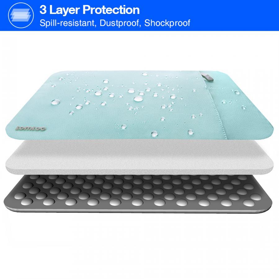 TÚI CHỐNG SỐC TOMTOC A13 (USA) 360° PROTECTIVE SURFACE, LAPTOP, MACBOOK PRO 13” LIGHT BLUE