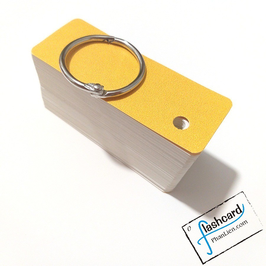 Mua 5 tặng 1 - Hàng cao cấp - 100 thẻ flashcard trắng kèm khoe