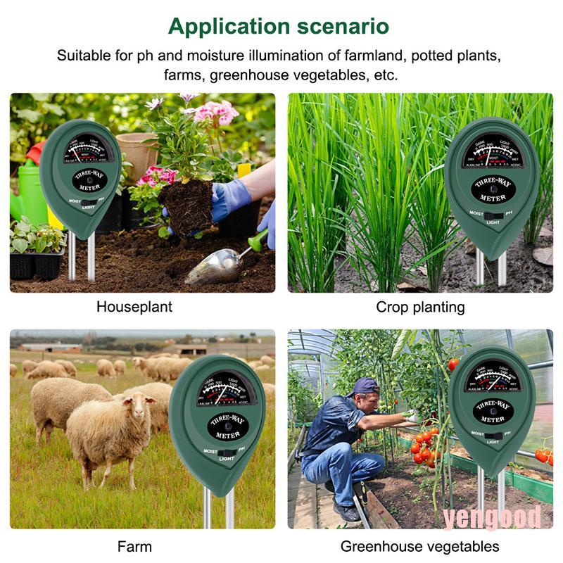 Thiết bị đo độ ẩm / ph/ ánh sáng 3 trong 1 chuyên dụng trồng cây chất lượng cao