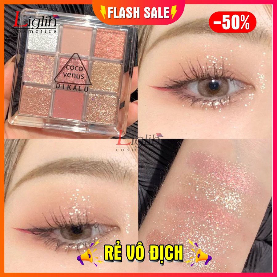 Bảng mắt 9 ô dikalu bóng nhũ mịn lâu trôi | BigBuy360 - bigbuy360.vn