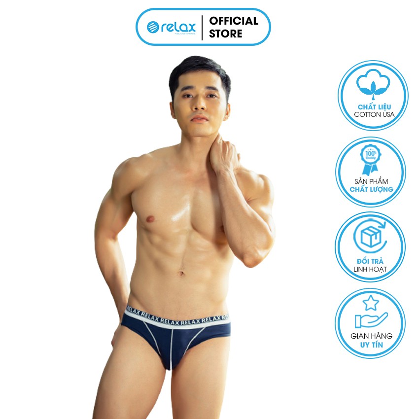 Quần lót nam brief RLTK060 quần sịp nam thoáng mát mềm mại cao cấp, co giãn tốt, ôm gọn - RELAX FAMILY