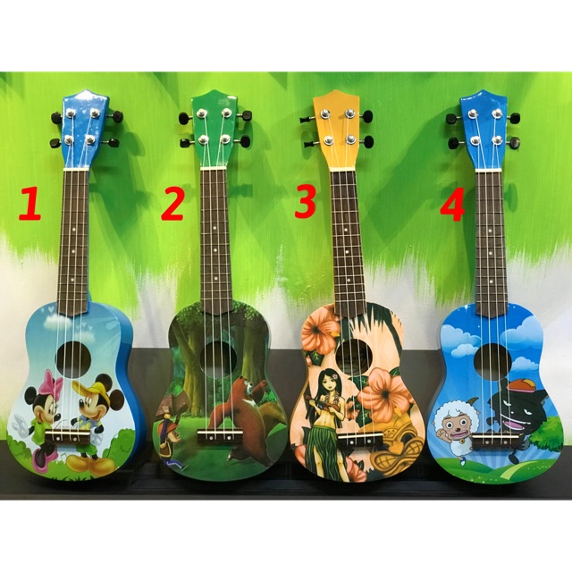 Đàn ukulele soprano hình đáng yêu size 21 tặng phụ kiện chất lượng