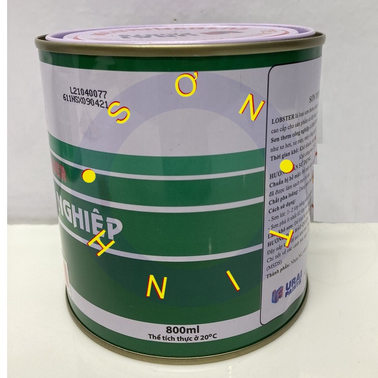 Sơn thơm công nghiệp Lobster màu trắng Bóng WHITE 600 800ml